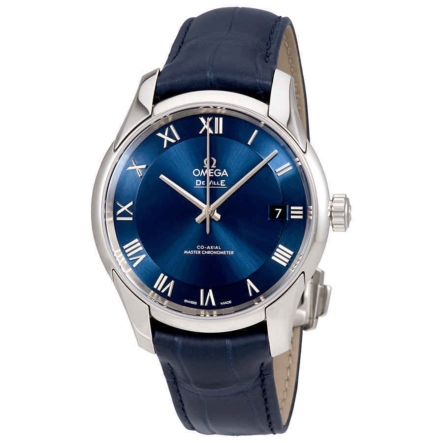 Omega De Ville Hour Vision Automatic Chronometer Blue Dial Mens Watch 433.13.41.21.03.001