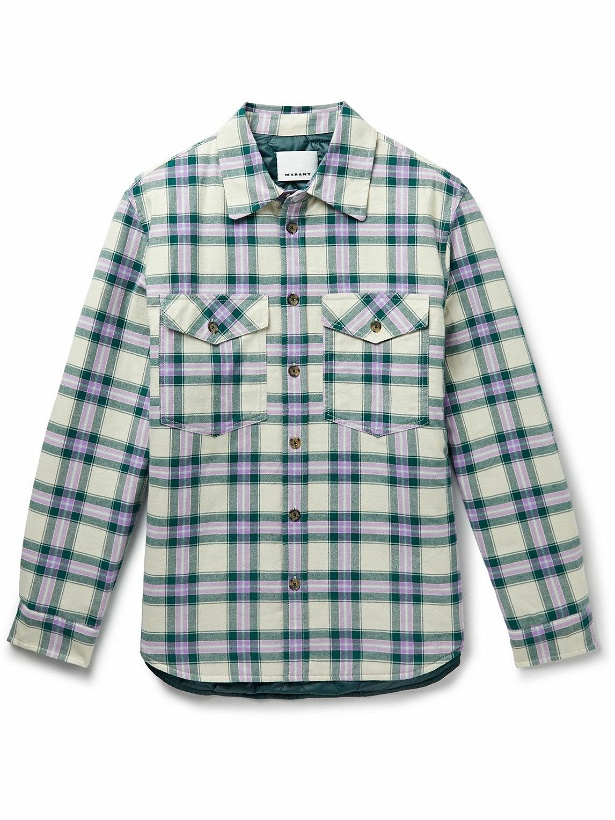Photo: Isabel Marant - Pilou Padded Checked Cotton-Flannel Shirt Jacket - Green