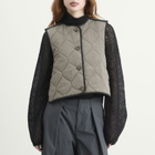 STEL Women's Contrast Quilted Vest in Mud