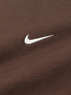 Nike - Solo Swoosh Logo-Embroidered Cotton-Blend Jersey Sweatshirt - Brown
