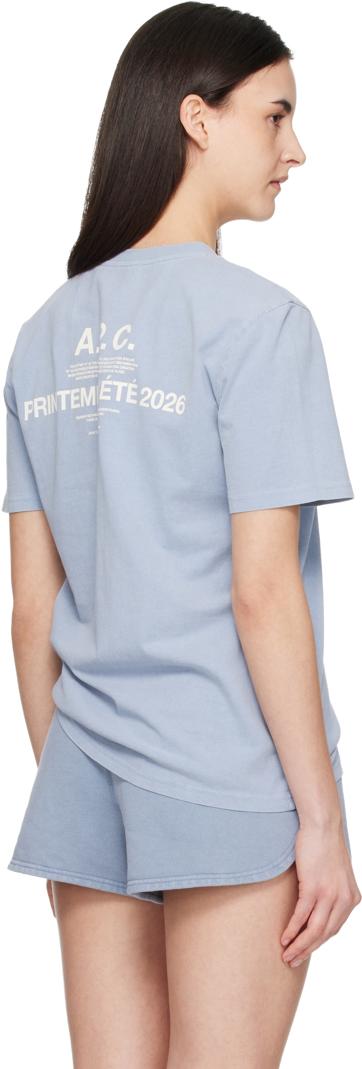 A.P.C. Blue 'APC Printemps 26' T-shirt