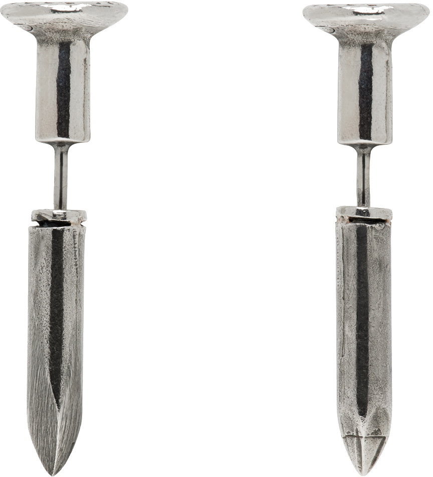 【関税込み】Guidi シルバー＆ブラック G-OR01A シングルピアス Guidi G-OR01A Single Earring Guidi