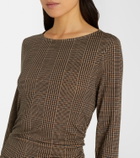 Veronica Beard Charissa houndstooth jersey maxi dress