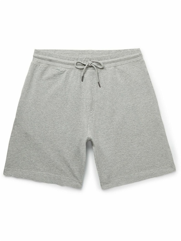 Photo: Peter Millar - Lava Wash Straight-Leg Cotton-Blend Jersey Drawstring Shorts - Gray