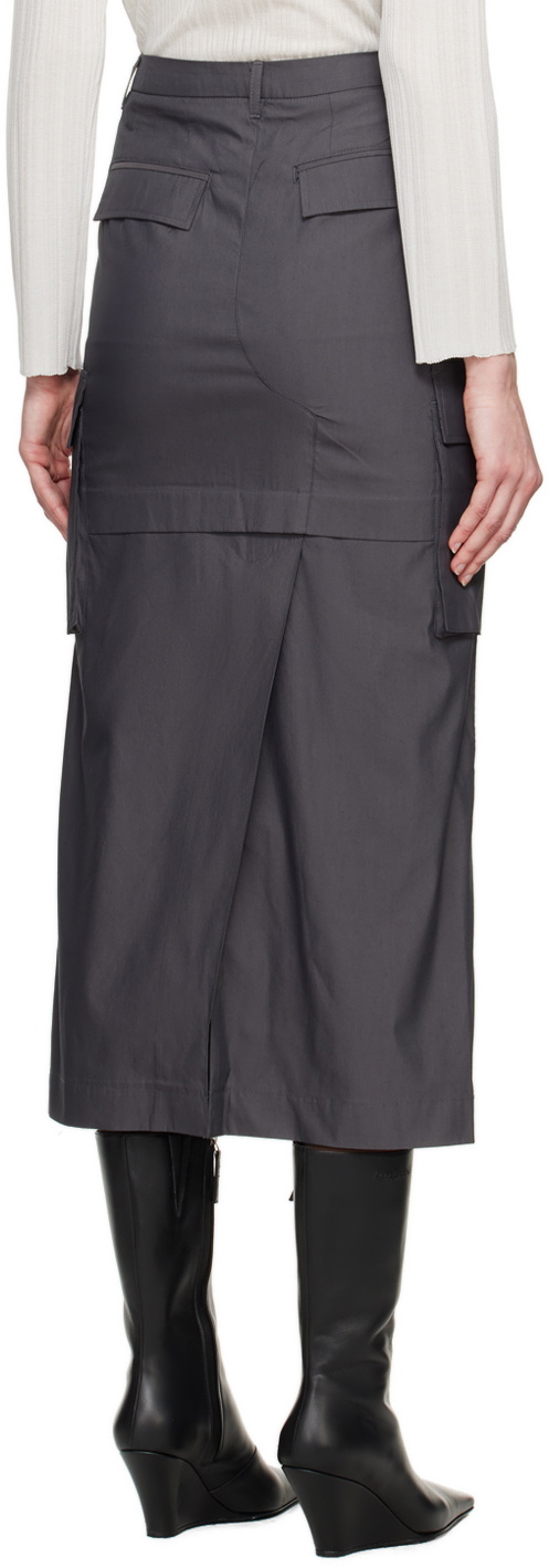 Youth Gray Cargo Pocket Maxi Skirt