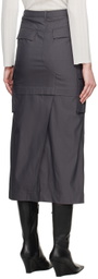 Youth Gray Cargo Pocket Maxi Skirt