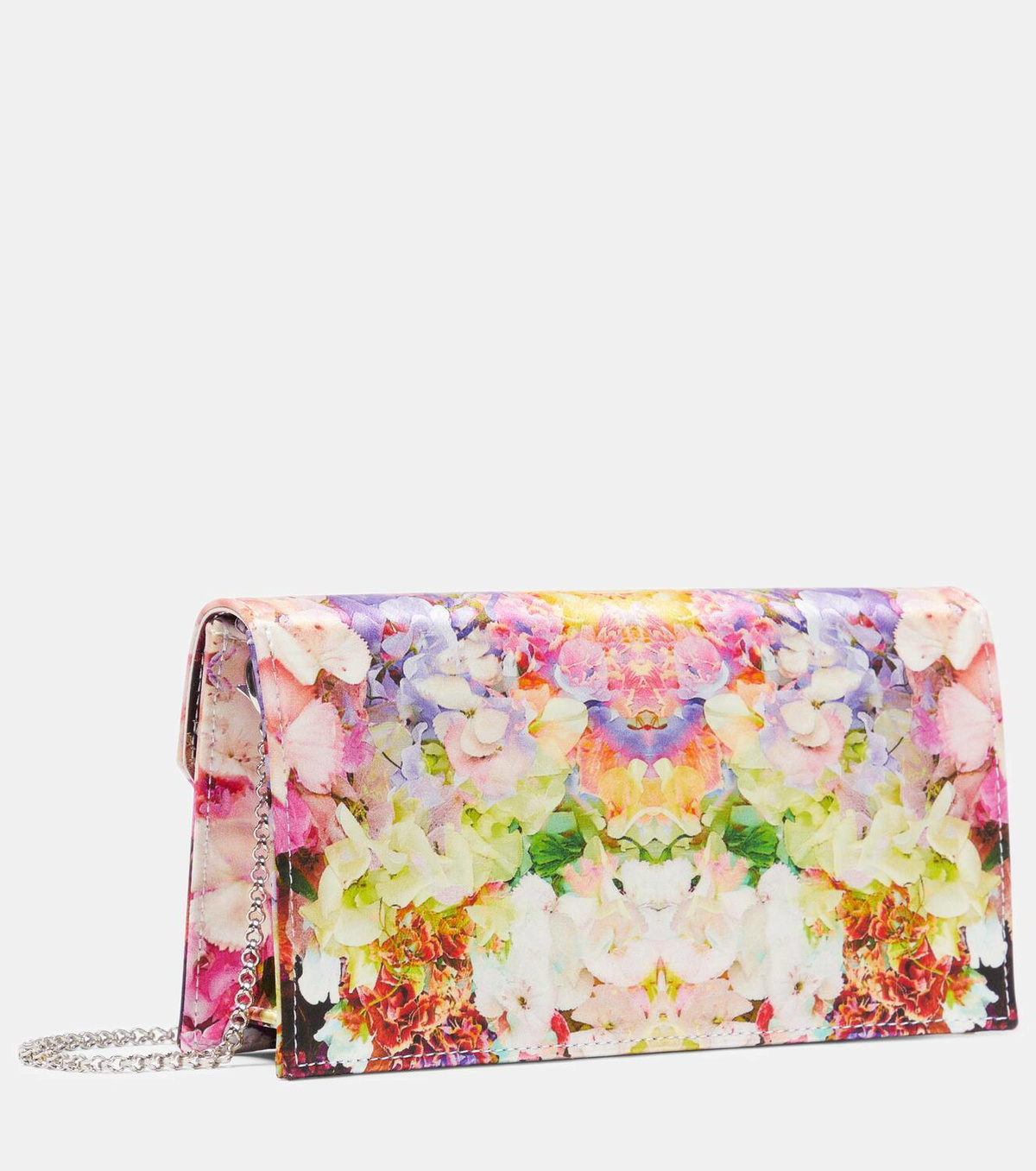Christian Louboutin Loubi54 floral satin clutch Christian