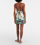 Poupette St Barth Aya printed halterneck minidress