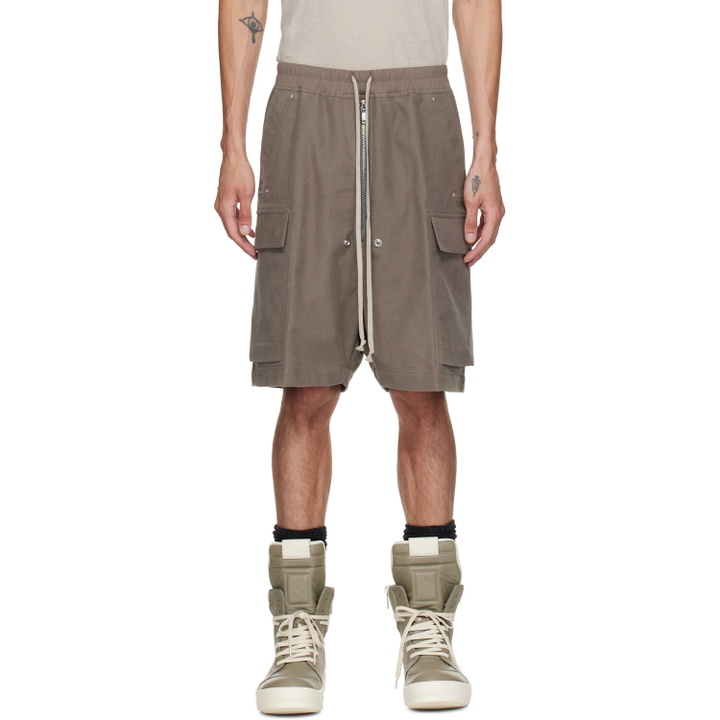 Photo: Rick Owens Gray Tower Cargobela Shorts