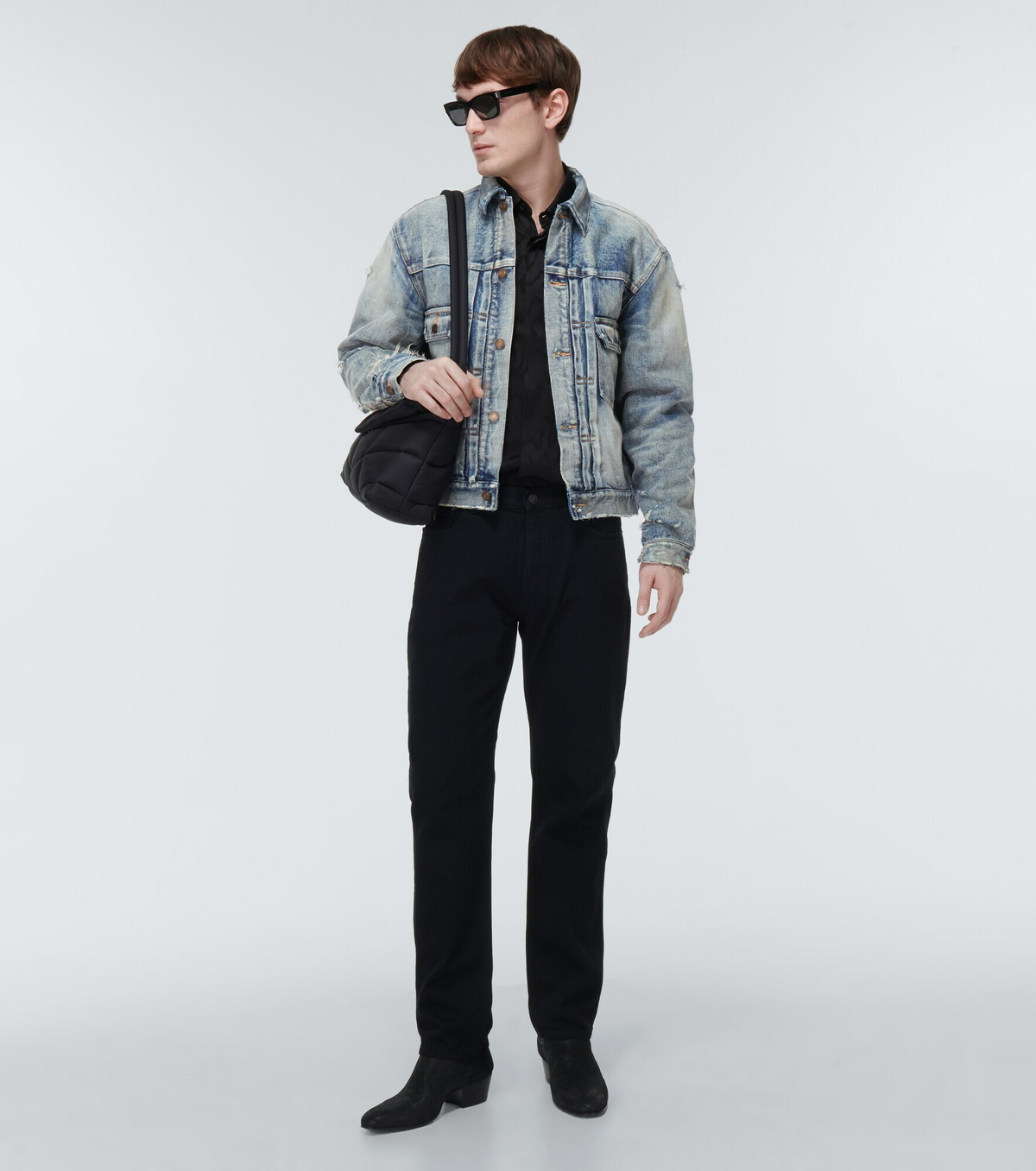 Saint Laurent - Distressed denim jacket Saint Laurent Saint Laurent - Distressed denim jacket Saint Laurent