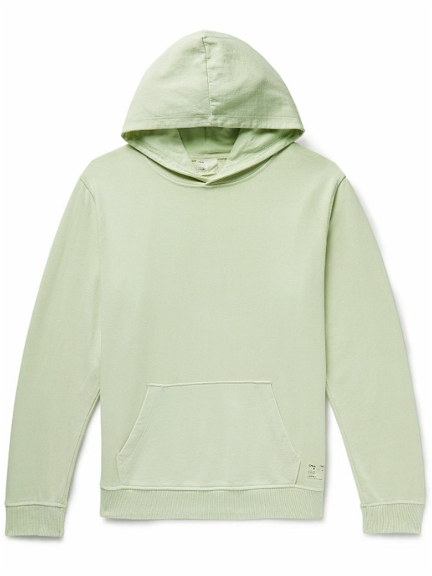 Photo: Onia - Garment-Dyed Cotton-Jersey Hoodie - Green