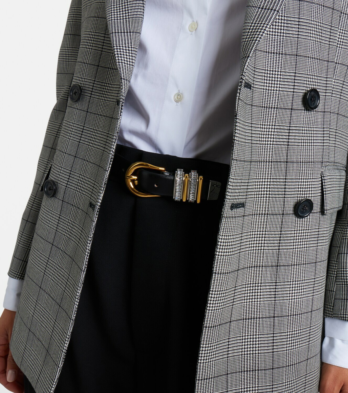 Déhanche Hollyhock embellished leather belt