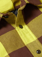 Acne Studios - Logo-Appliquéd Padded Checked Cotton Shirt - Yellow