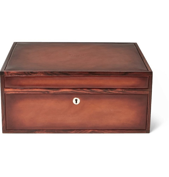Photo: Berluti - Polished-Leather and Wood Cigar Box - Men - Tan