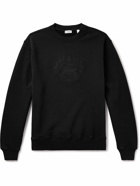 Burberry - Logo-Embroidered Cotton-Jersey Sweatshirt - Black