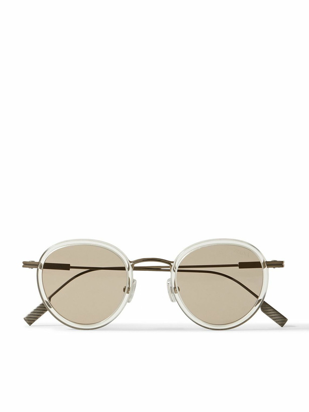 Photo: Zegna - Round-Frame Titanium and Acetate Sunglasses