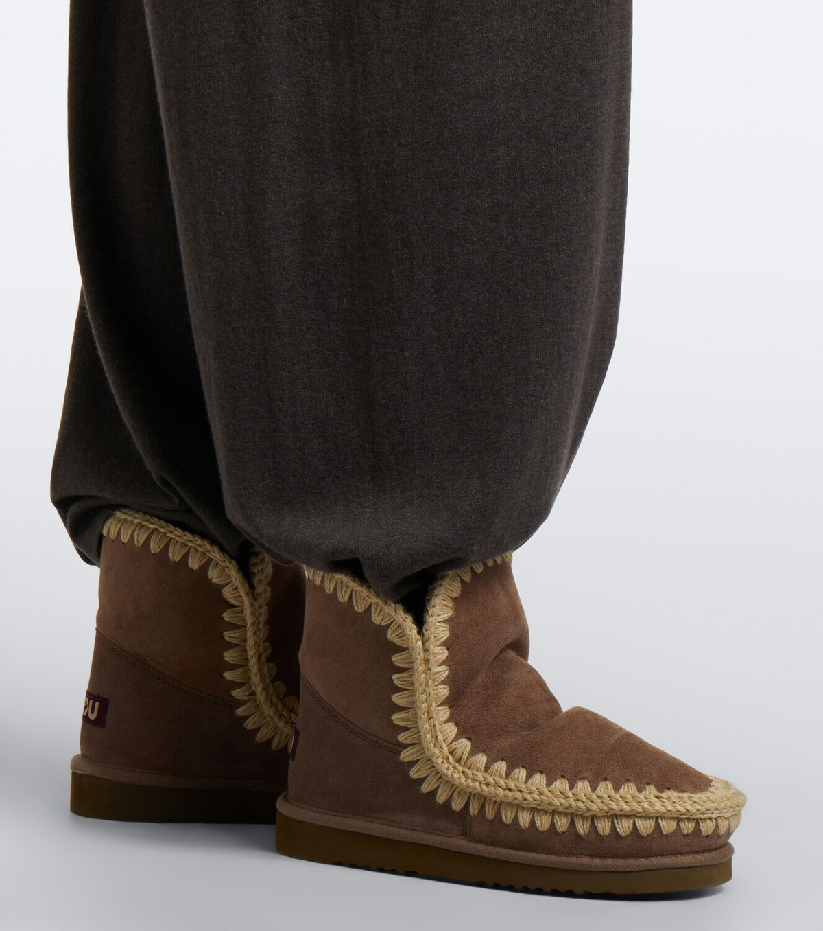 Mou 18 shearling-lined suede ankle boots