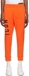 Dsquared2 Orange 'Icon' Lounge Pants