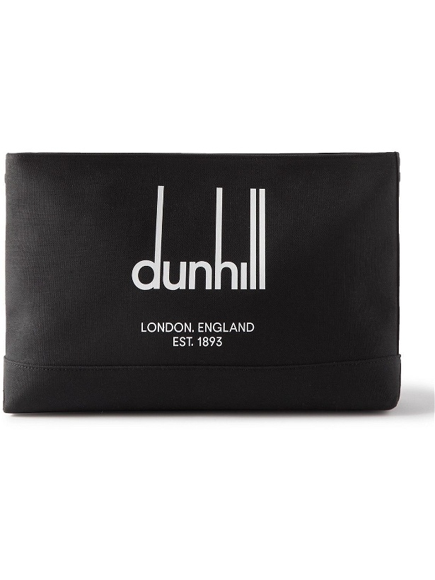 Photo: Dunhill - Legacy Logo-Print Leather-Trimmed Canvas Pouch