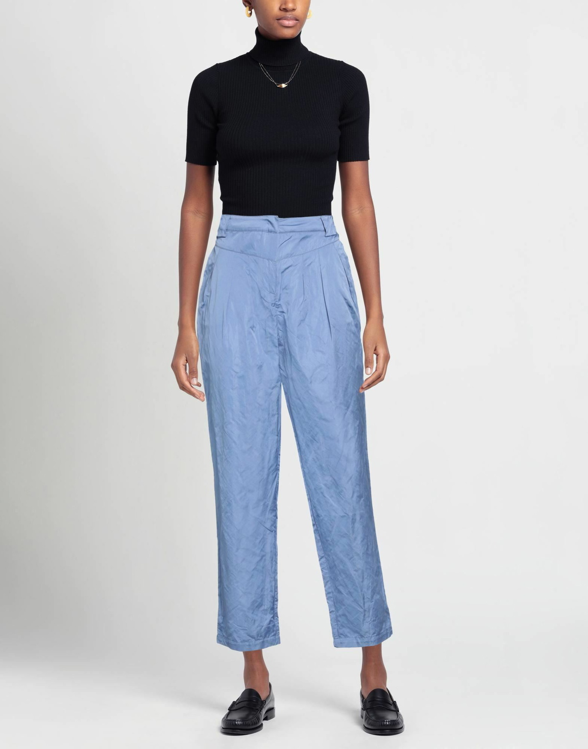 Manila Grace Womens Pants Pastel in Blue