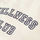 Sporty & Rich Wellness Club Flocked Hoodie in Cream/Navy