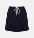 Thom Browne Pleated striped wool miniskirt