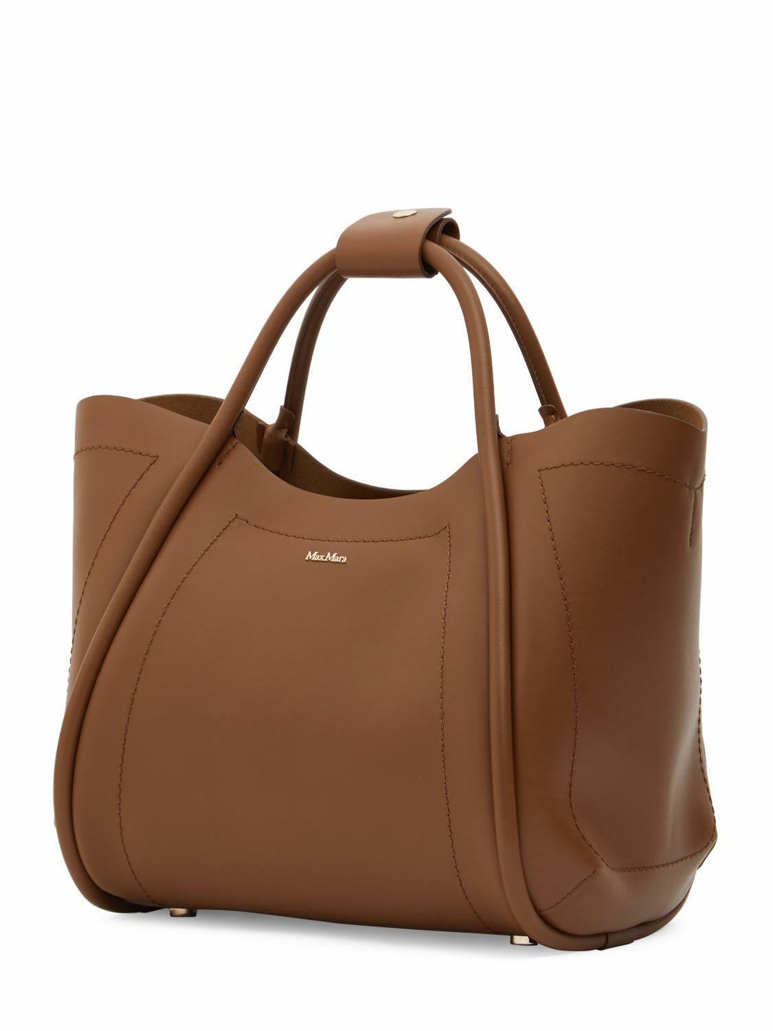 MAX MARA Medium Marin Leather Tote Bag Max Mara MAX MARA Medium Marin Leather Tote Bag Max Mara