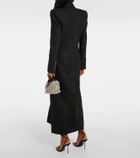 Alex Perry Pinstripe wool-blend coat