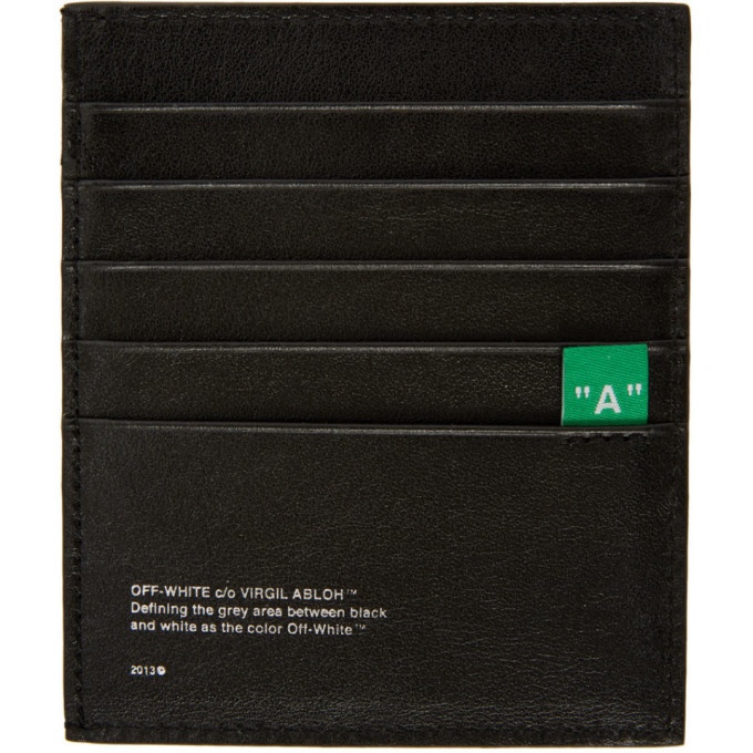 Photo: Off-White SSENSE Exclusive Black Diag Card Holder