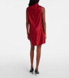 Khaite Daria turtleneck satin minidress