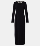The Row Mitsuko embellished cady maxi dress