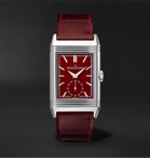 Jaeger-LeCoultre - Reverso Tribute Small Seconds Hand-Wound 27.4mm Stainless Steel and Leather Watch - Burgundy