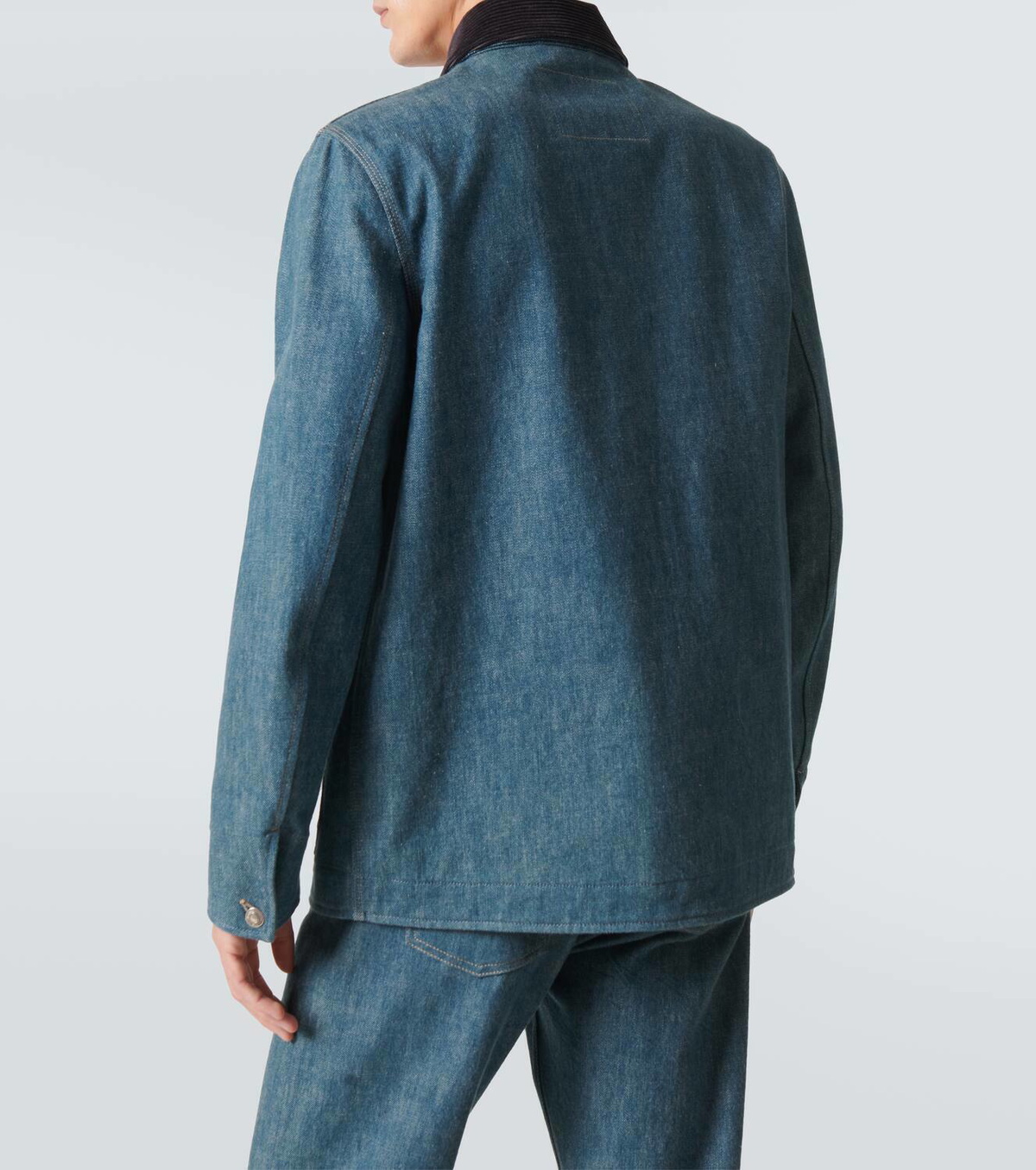 Loro Piana Conley corduroy-trimmed denim jacket