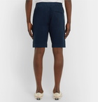 YMC - Cotton and Linen-Blend Drawstring Shorts - Navy