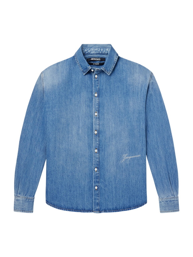 Photo: Jacquemus - Logo-Printed Denim Shirt - Blue