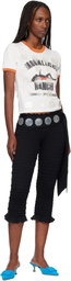 Conner Ives Black 'The Shirred Capri' Trousers