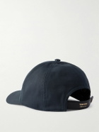 TOM FORD - Logo-Embroidered Leather-Trimmed Cotton-Twill Baseball Cap - Blue