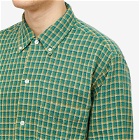 Beams Plus Men's Button Down Panama Shirt in Green