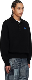 ADER error Black Significant TRS Tag Knit 02 Polo