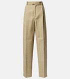 Bottega Veneta Prince of Wales checked wool-blend straight pants