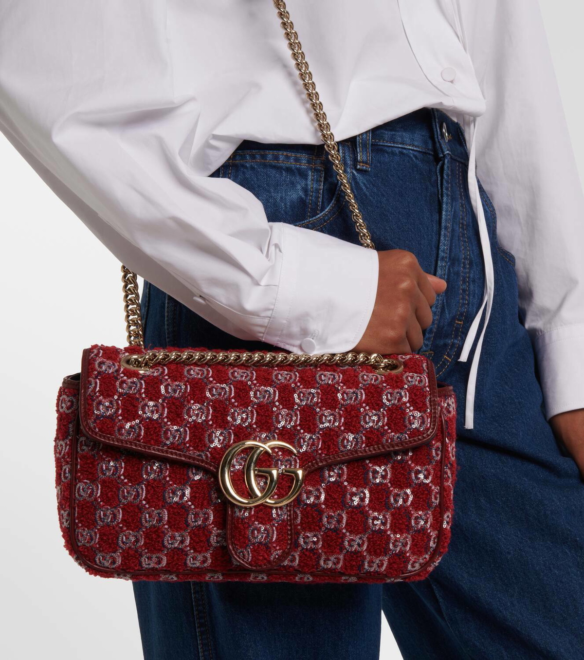 Gucci GG Marmont Medium bouclé shoulder bag Gucci