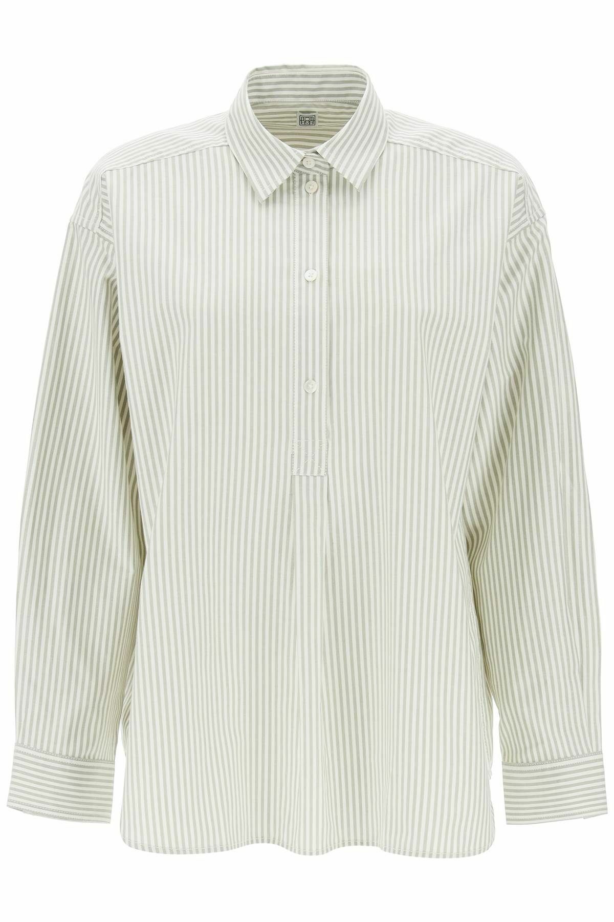 TOTEME striped oxford shirt White