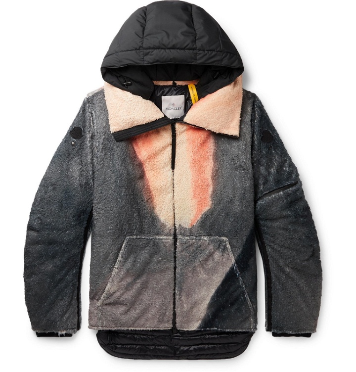 Photo: Moncler Genius - 6 Moncler 1017 ALYX 9SM Tie-Dyed Faux Fur Hooded Down Jacket - Gray