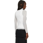 ISSEY MIYAKE White Chiffon Twist Top