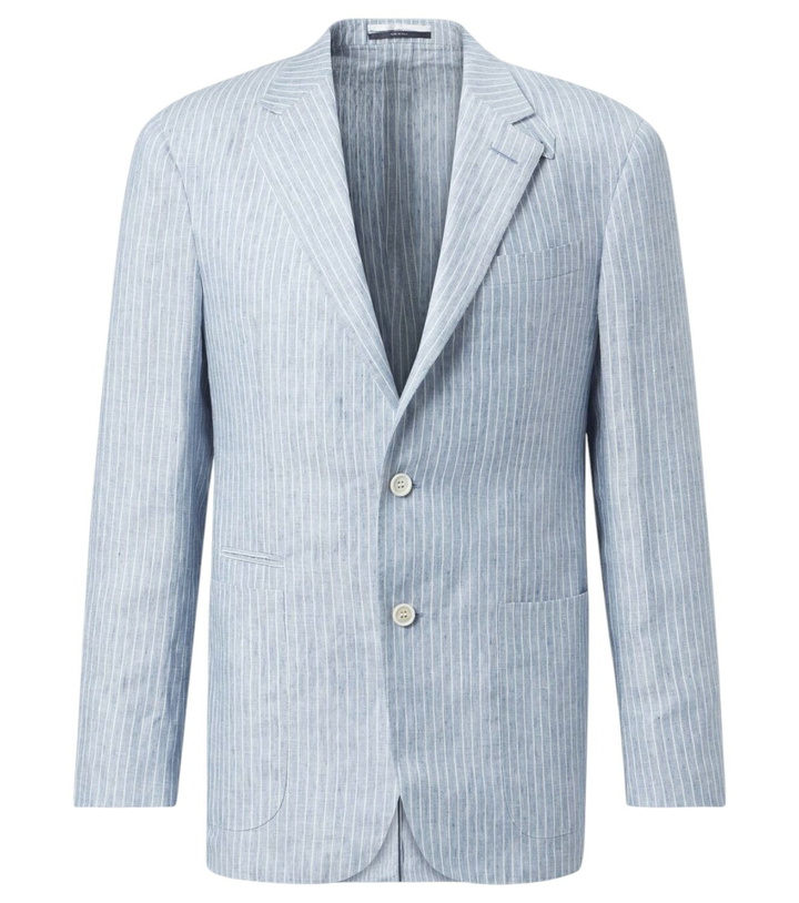 Photo: Dunhill Striped linen-blend blazer