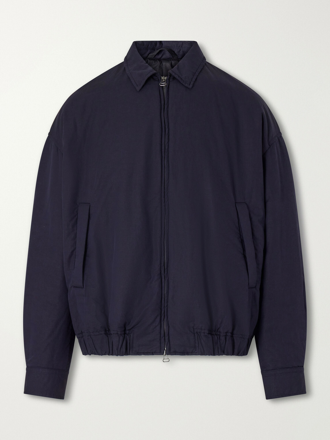 Casey Casey - Meaux Cotton and Linen-Blend Zip-Up Jacket - Blue