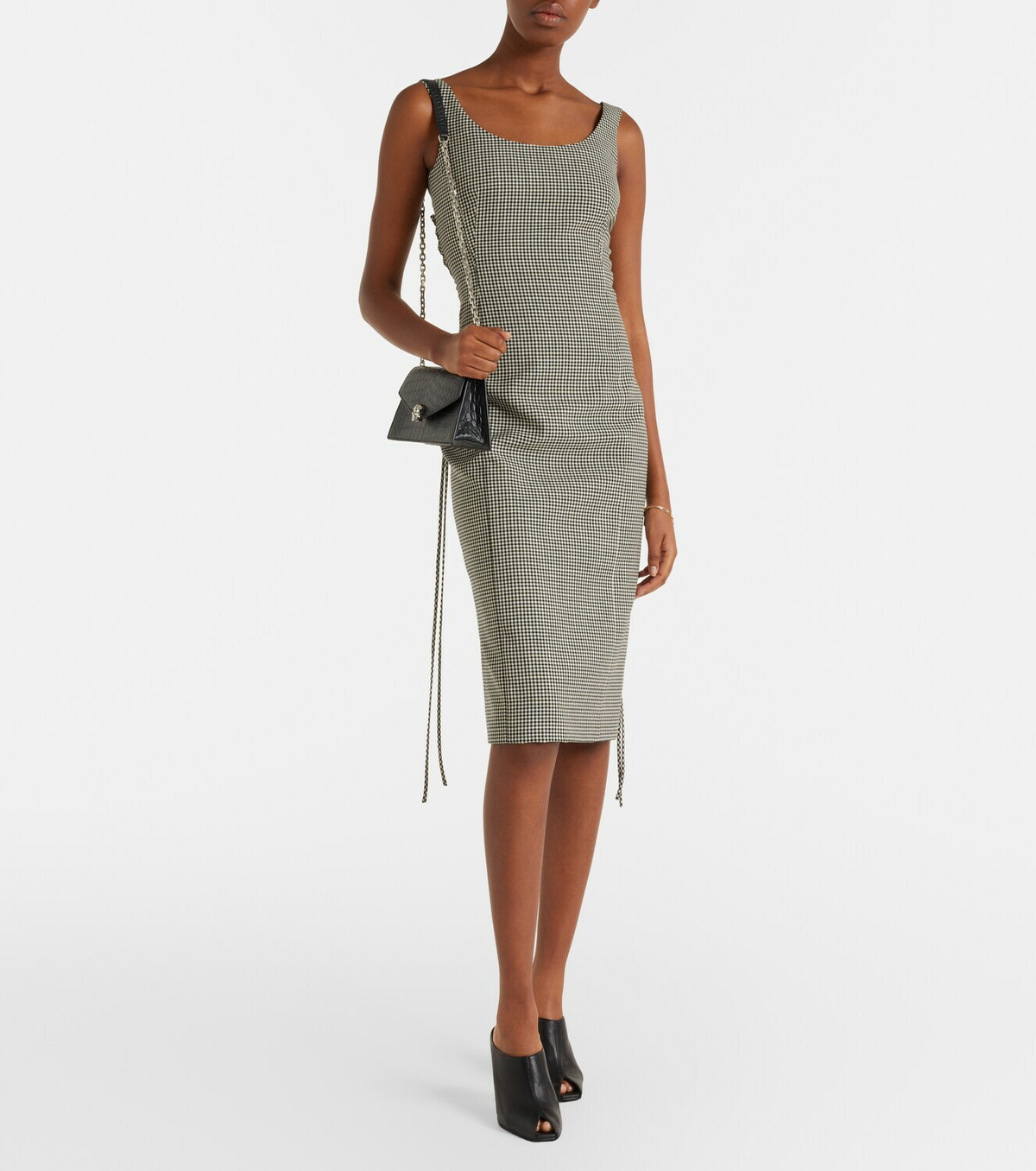 McQueen Gingham midi dress