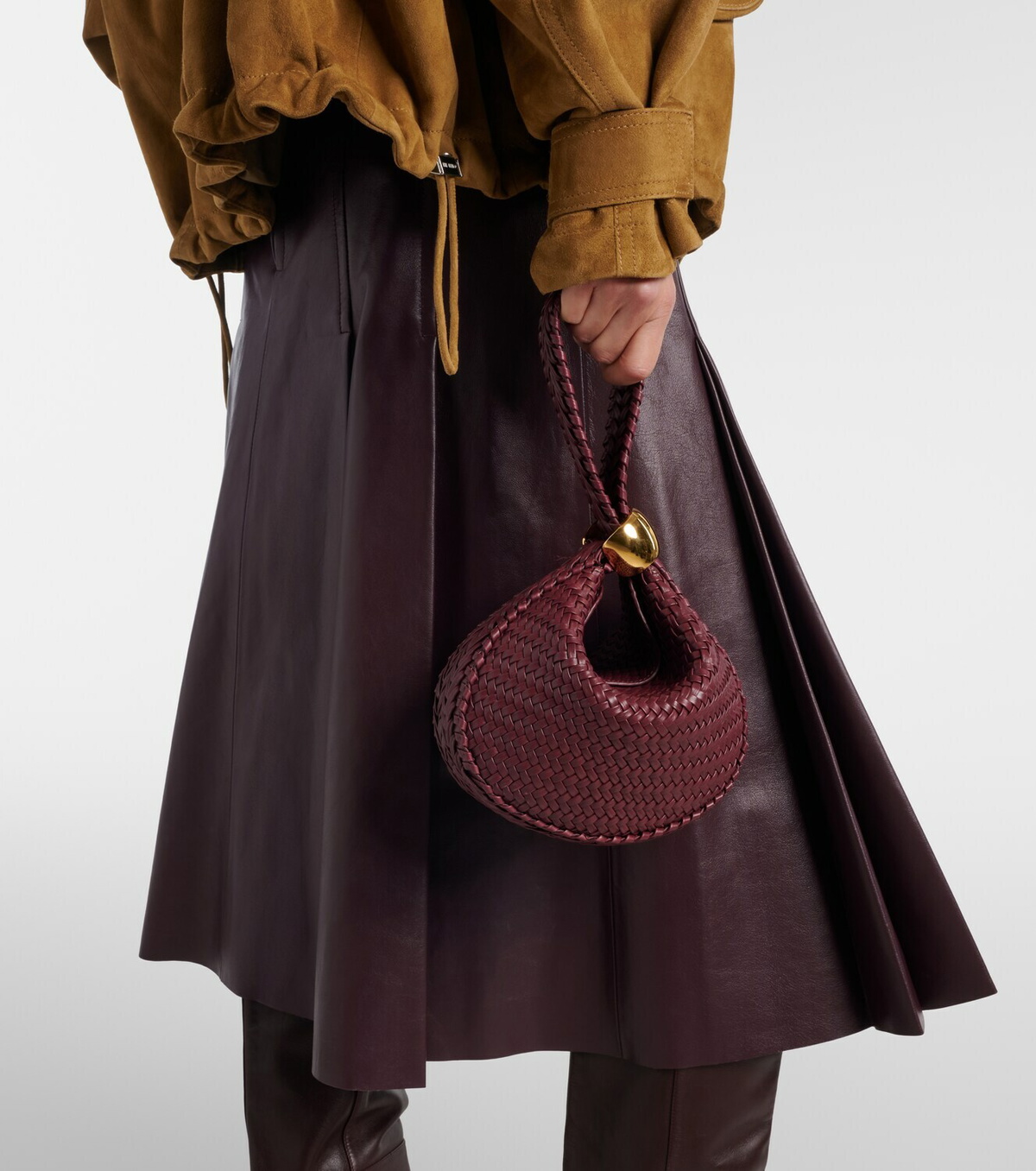 Amanu Zambia woven leather clutch