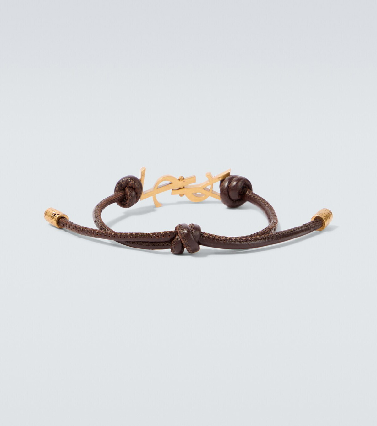 Saint Laurent Cassandre leather bracelet
