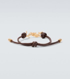 Saint Laurent Cassandre leather bracelet